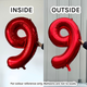 34 inch Unique Red Number 9 Foil Balloon (1) 34 inch Unique Red Number 9 Foil Balloon (1)