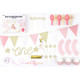 1st Birthday Pink & Gold Party Decorations Set (1)