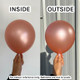 18" Metallic Rose Gold Sempertex Latex Balloons (25)