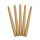 9 inch Metallic Gold Taper Candles (10)
