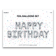 14 inch Happy Birthday Silver Foil Letter Balloon Pack (1)