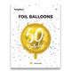 18 inch 50th Birthday Gold Foil Balloon (1)
