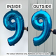 34 inch Oaktree Blue Number 9 Foil Balloon (1)