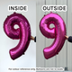 34 inch Oaktree Pink Numbers Starter Kit - 36 Balloons