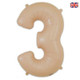 34 inch Oaktree Nude Number 3 Foil Balloon (1)