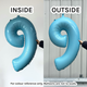 34 inch Pastel Matte Blue Number 9 Foil Balloon (1) 34 inch Pastel Matte Blue Number 9 Foil Balloon (1)