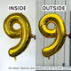 34 inch Unique Classic Gold Number 5 Foil Balloon (1)