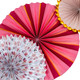 Pink Floral Decorative Paper Fans (3)