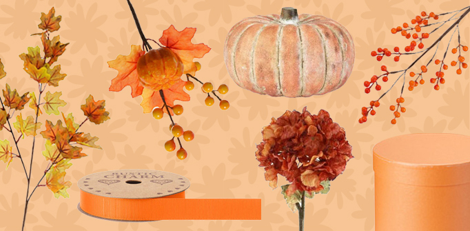 Shop Autumnal sundries, artificial and dried flowers at wholesale prices!