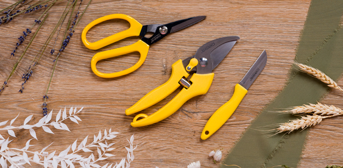 From aprons to scissors to flower buckets, find all the tools and essentials in one place!