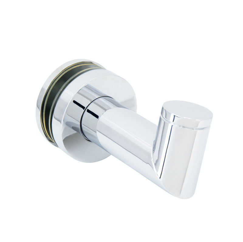 Simtive 7-Inch Over-Door Towel Hooks For Frameless Shower Doors (2 Pack, Silver) - No Drill Needed