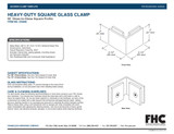 CSU90 - FHC Square 90 Degree Glass Clamp - Compare to SGC90, C90