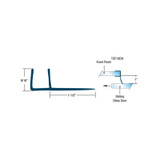 CF1N38 - FHC Clear U-Channel With 90 Degree Fin Seal For 3/8" Glass - 95" Long - Compare to PCSER78