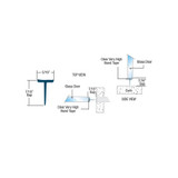 CTWTA - FHC Clear Vinyl Edge 'T' Wipe For 7/16" Max Gap With Tape Applied - Compare to SDTWT2, TWPT