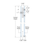 CW78 - FHC Clearwater Series Sliding Shower Door System For 3/8" Or 1/2" Glass - Compare to CRE78, CAP78