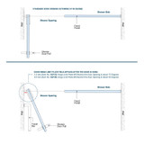 HLP25 - FHC Shower Door Hinge Limit Plates 2.5mm Thick, the Limit Plate will restrict the door pening to about 75 Degrees