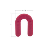 HSS - FHC Red 1/4", 1/16" and 1/8" x 2" Plastic Horseshoe Shims (100 Pack) - Compare to PHS