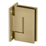 GEN0F – Glass Simple Genesis Square Profile Wall Mount Shower Door Hinge, Full Back Plate