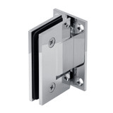 GEN5F - GLASS SIMPLE GENESIS SQUARE PROFILE WALL MOUNT SHOWER DOOR HINGE WITH FULL BACK PLATE & FACTORY SET 5 DEGREE POSITIVE CLOSE - Compare to GEN537, HGTW5FP