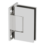 GEN5F - Glass Simple Genesis Square Profile Wall Mount Shower Door Hinge, Full Back Plate, Factory Set 5 Degree Positive Close