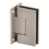 VER5F – Glass Simple Verona Square Profile Wall Mount Shower Door Hinge, Full Back Plate, Factory Set To 5 Degree Positive Close