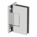 VER5F – Glass Simple Verona Square Profile Wall Mount Shower Door Hinge, Full Back Plate, Factory Set To 5 Degree Positive Close