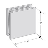 SCU2X2 – Glass Simple Wall-Mount Clamp, Square Profile