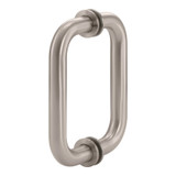 6X6TH – Glass Simple Back to Back Tubular Pull Handle, 6" Center to Center