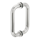 6X6TH – Glass Simple Back to Back Tubular Pull Handle, 6" Center to Center