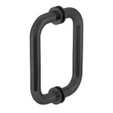 6X6TH – Glass Simple Back to Back Tubular Pull Handle, 6" Center to Center