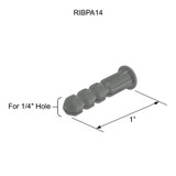 RIBPA – Glass Simple Plastic Ribbed Anchor with Shoulder 100 Pack