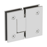 GEN580G - Glass Simple Genesis Square Profile 180 Degree Glass to Glass Shower Door Hinge, Factory Set 5 Degree Positive Close