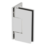 VER0O – Glass Simple Verona Square Profile Wall Mount Shower Door Hinge, Offset Back Plate