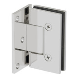 VER5O – Glass Simple Verona Square Profile Wall Mount Hinge, Offset Back Plate, Factory Set 5 Degree Positive Close