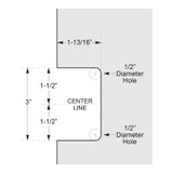 VER180G – Glass Simple Verona Square Profile 180 Degree Glass to Glass Hinge