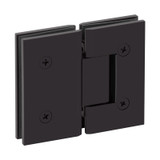 VER580G – Glass Simple Verona Square Profile 180 Degree Glass to Glass Hinge, Factory Set 5 Degree Positive Close