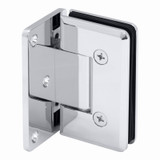 COL5O – Glass Simple Columbia Beveled Profile Wall Mount Shower Door Hinge, Offset Back Plate, Factory Set 5 Degree Positive Close