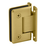 PLA5H - Glass Simple Plato Beveled Profile Wall Mount Shower Door Hinge, H Back Plate, Factory Set 5 Degree Positive Close