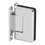 PLA5H - Glass Simple Plato Beveled Profile Wall Mount Shower Door Hinge, H Back Plate, Factory Set 5 Degree Positive Close