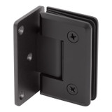 PLA5O - Glass Simple Plato Beveled Profile Wall Mount Shower Door Hinge, Offset Plate, Factory Set 5 Degree Positive Close