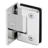 PLA5O - Glass Simple Plato Beveled Profile Wall Mount Shower Door Hinge, Offset Plate, Factory Set 5 Degree Positive Close