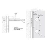 GEN90 – Glass Simple Genesis Flange Mount Glass Clamp, Square Profile