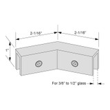 CSO135 – Glass Simple 135° Sleeve Over Glass to Glass Clamp