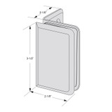 PLA90 - Glass Simple Plato Glass Clamp with Beveled Profile