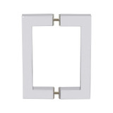 6X6SH – Glass Simple Back to Back Square Pull Handle, 6" Center to Center