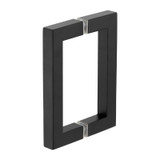 6X6SH – Glass Simple Back to Back Square Pull Handle, 6" Center to Center