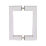6X6SH – Glass Simple Back to Back Square Pull Handle, 6" Center to Center