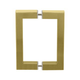 6X6SH – Glass Simple Back to Back Square Pull Handle, 6" Center to Center