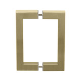 6X6SH – Glass Simple Back to Back Square Pull Handle, 6" Center to Center