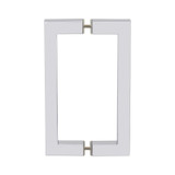 8X8SH – Glass Simple Back to Back Square Pull Handle, 8" Center to Center